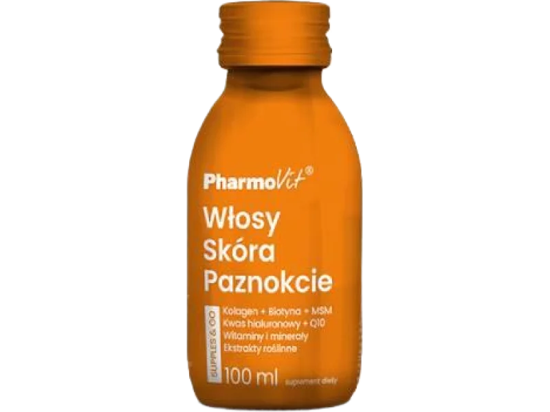 PHARMOVIT Włosy Skóra Paznokcie Supples & Go, płyn