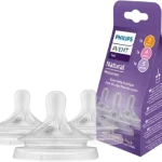 PHILIPS AVENT Natural Response, zestaw: 3 butelki ze smoczkiem + szczotka