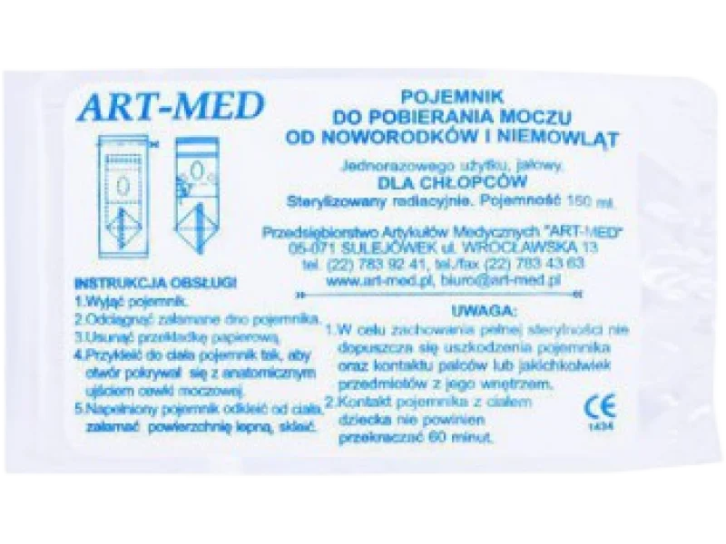 Pojemnik do pobierania moczu jałowy dla chłopców