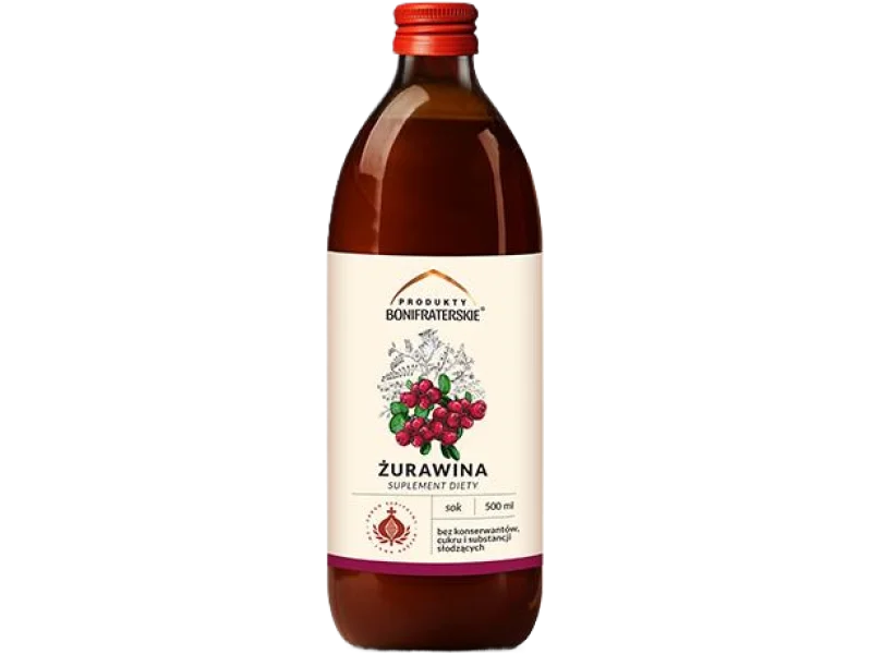 Produkty Bonifraterskie Żurawina sok, płyn