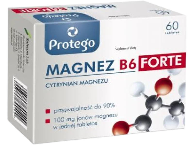 Protego Magnez B6 Forte, tabletki, 100 mg + 2 mg