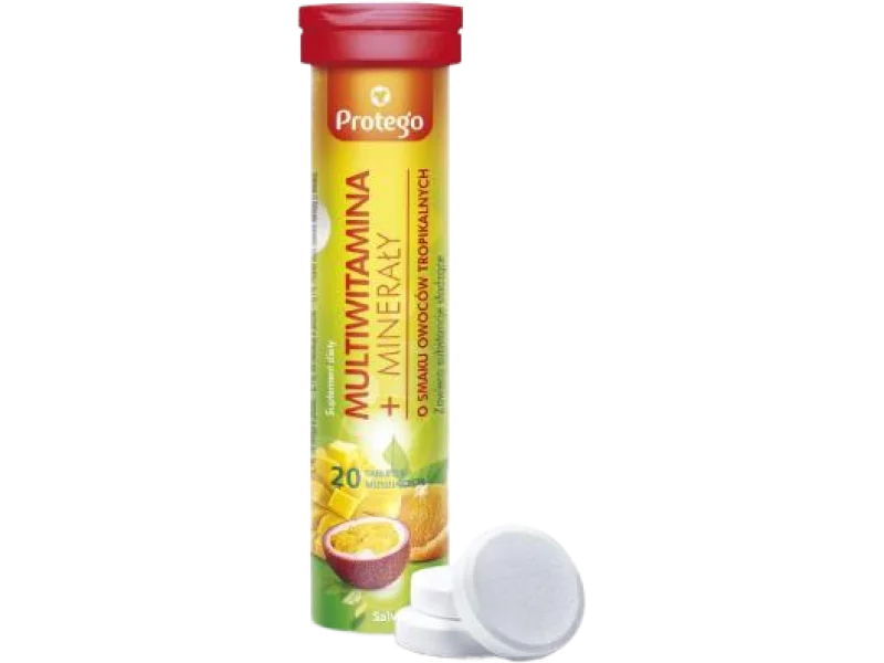 PROTEGO Multiwitamina + minerały, tabletki musujące