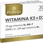 Protego Witamina K2+D3, kapsułki elastyczne, 75 µg + 50 µg