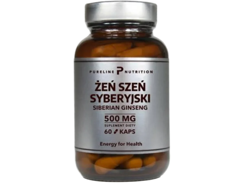 Pureline Nutrition Żeń-Szeń syberyjski, kapsułki, 500 mg