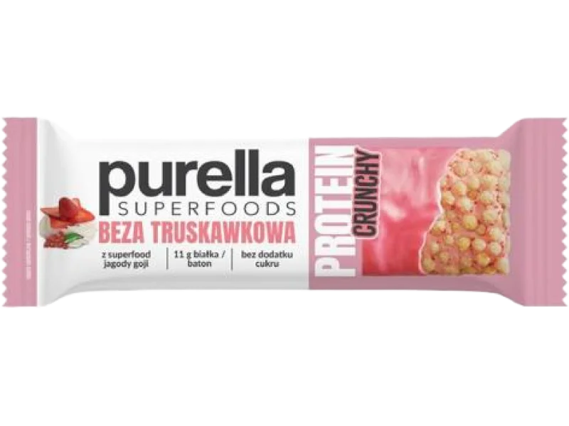 PURELLA Protein Crunchy Truskawkowa beza, baton