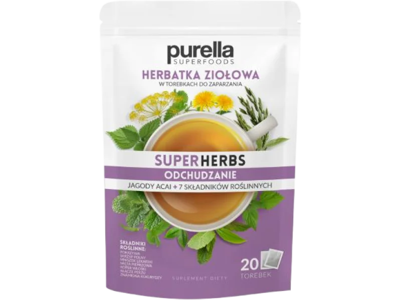 Purella SuperHerbs Mieszanka ziół Odchudzanie, zioła do zaparzania