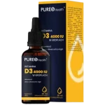 PUREO HEALTH Witamina D3 4000 IU, krople, 4000 IU