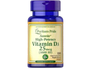 Zdjęcie produktu Puritan’s Pride Witamina D3 1000 IU, kapsułki miękkie, 25 µg