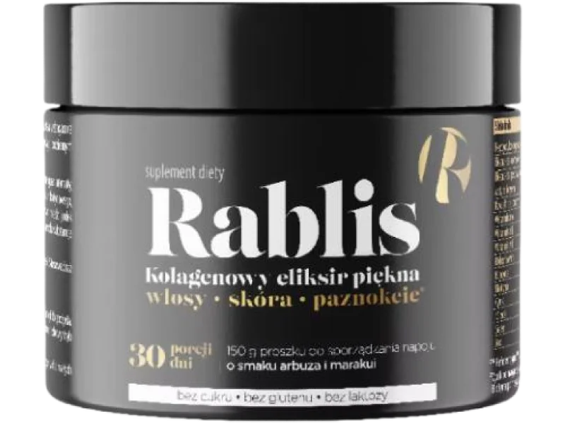 Rablis peptydy kolagenowe, kwas hialuronowy i biotyna o smaku arbuza i marakui, proszek