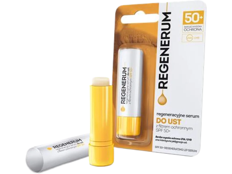 REGENERUM regeneracyjne serum do ust z SPF 50+, sztyft na skórę