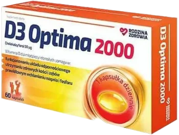 Zdjęcie produktu Rodzina Zdrowia D3 OPTIMA 2000, kapsułki, 2000 j.m.
