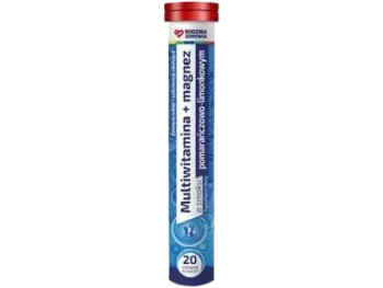 Zdjęcie produktu Rodzina Zdrowia Multiwitamina+magnez o smaku pomarańczowo-limonkowym, tabletki musujące