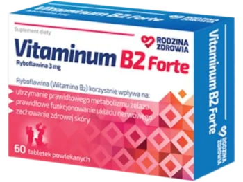 Zdjęcie produktu Rodzina Zdrowia Vitaminum B2 Forte, tabletki powlekane, 3 mg