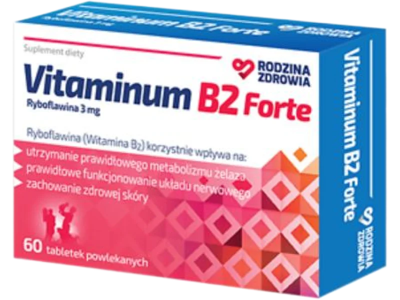 Rodzina Zdrowia Vitaminum B2 Forte, tabletki powlekane, 3 mg