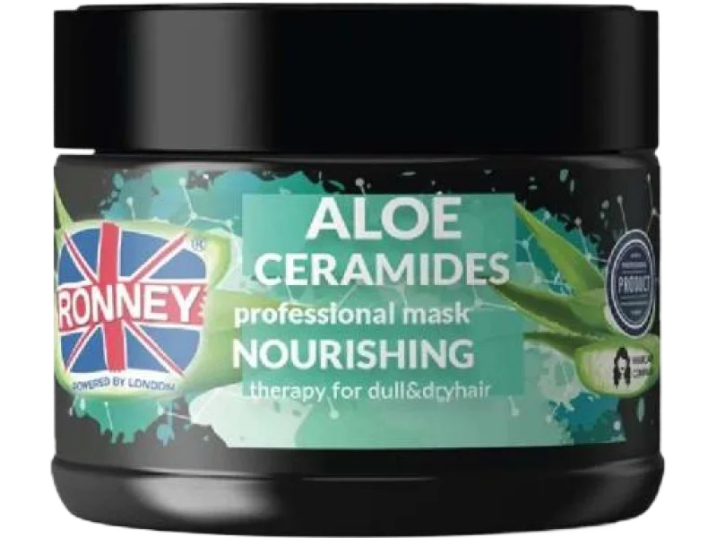 RONNEY Aloe Ceramides Odżywiająca maska do włosów matowych i suchych z aloesem i ceramidami