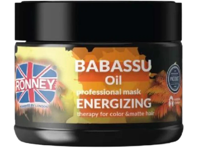 RONNEY Babassu Oil Energetyzująca maska do włosów farbowanych i pozbawionych blasku z olejem babassu