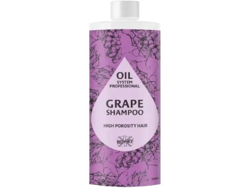 RONNEY Oil System Professional Grape Shampoo – Szampon do włosów wysokoporowatych