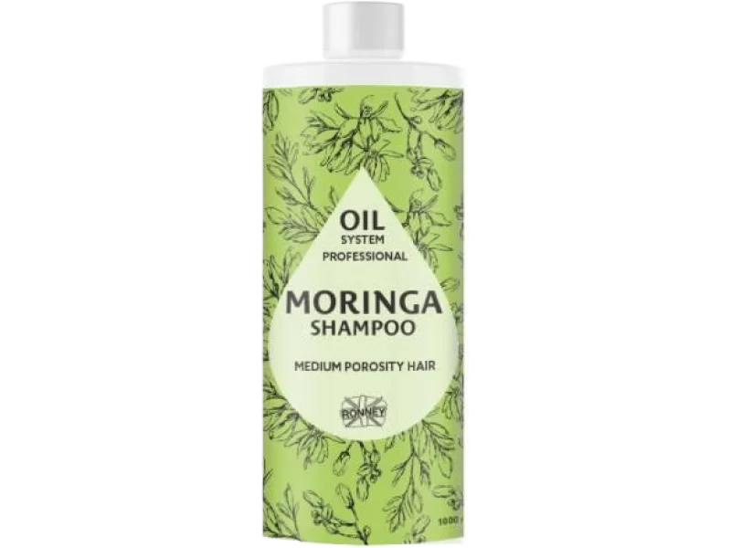 RONNEY Oil System Professional Moringa Shampoo – Szampon do włosów średnioporowatych
