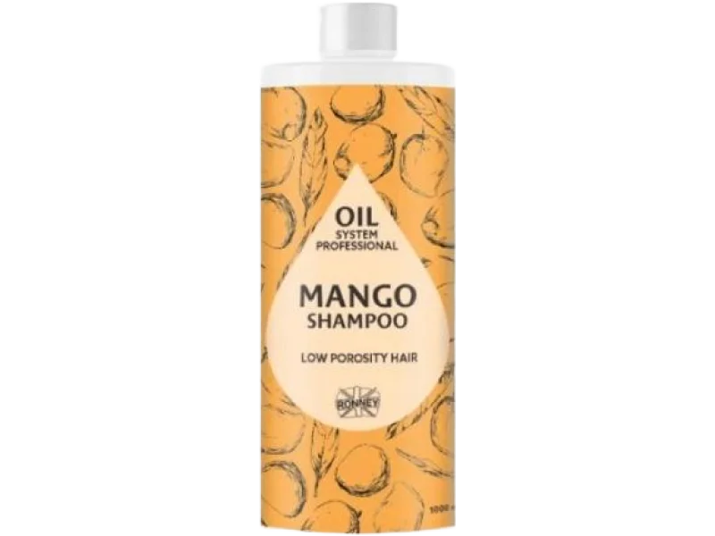 RONNEY Professional Oil System Low Porosity Hair – Szampon do włosów niskoporowatych MANGO