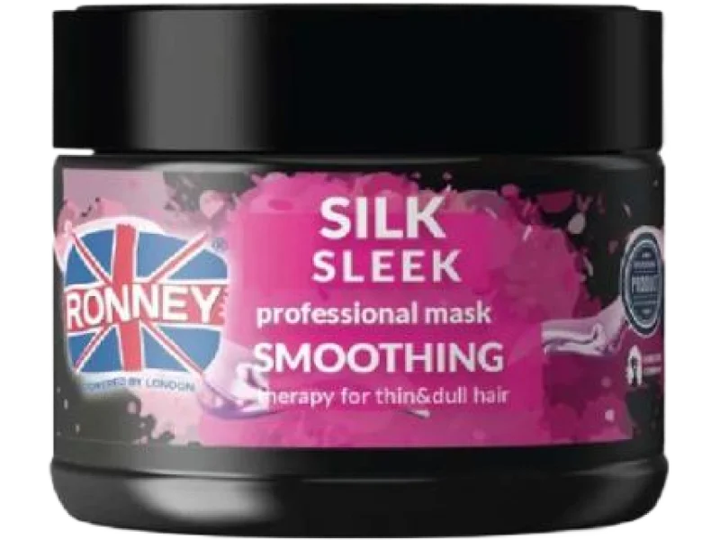 RONNEY Silk Sleek Wygładzająca maska do włosów cienkich i suchych z jedwabiem