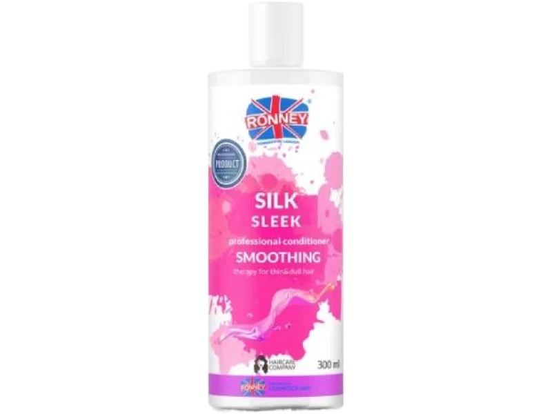 RONNEY Silk Sleek Wygładzająca odżywka z jedwabiem do włosów cienkich i matowych