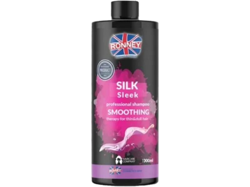 RONNEY Silk Sleek Wygładzający szampon do włosów cienkich i suchych z jedwabiem