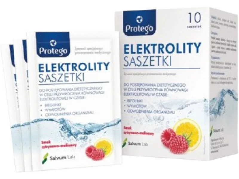 Salvum Lab Protego Elektrolity Malina&Cytryna, proszek do sporządzania roztworu doustnego