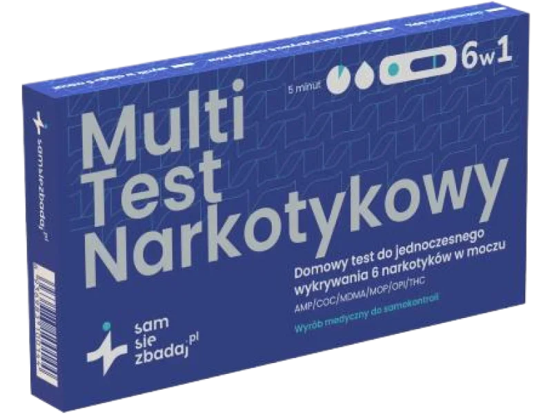 SAM SIĘ ZBADAJ MultiTest Narkotykowy z moczu 6w1, test diagnostyczny