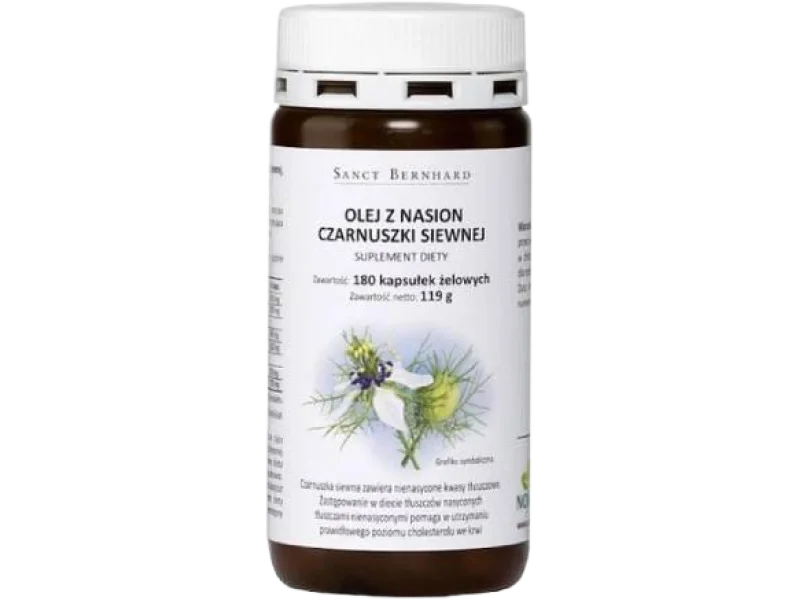 SANCT BERNHARD Olej z nasion Czarnuszki siewnej, kapsułki, 500 mg