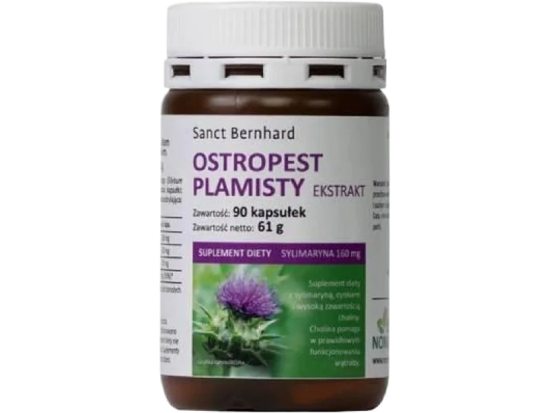 SANCT BERNHARD Ostropest plamisty Ekstrakt, kapsułki, 200 mg