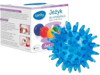 Zdjęcie produktu SANITY Piłka – Jeżyk do rehabilitacji niebieska, sprzęt medyczny