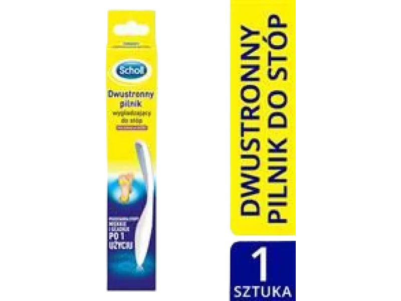 SCHOLL Dwustronny pilnik wygładzający do stóp, sprzęt medyczny