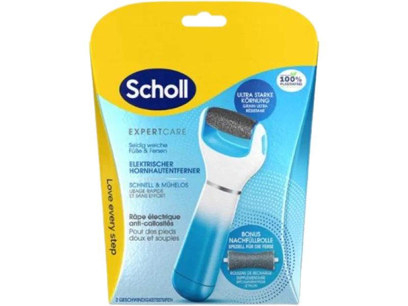 SCHOLL Expert Care Elektroniczny pilnik do stóp z 2 głowicami, sprzęt medyczny