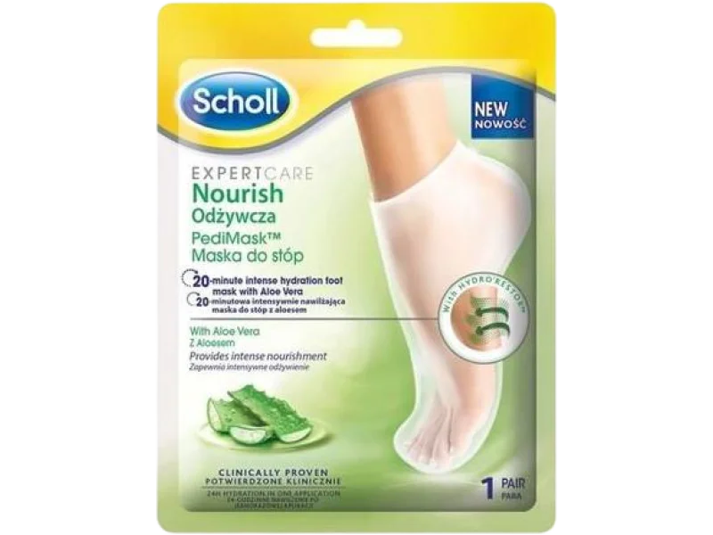 Scholl Expert Care PediMask odżywcza maska do stóp z aloesem