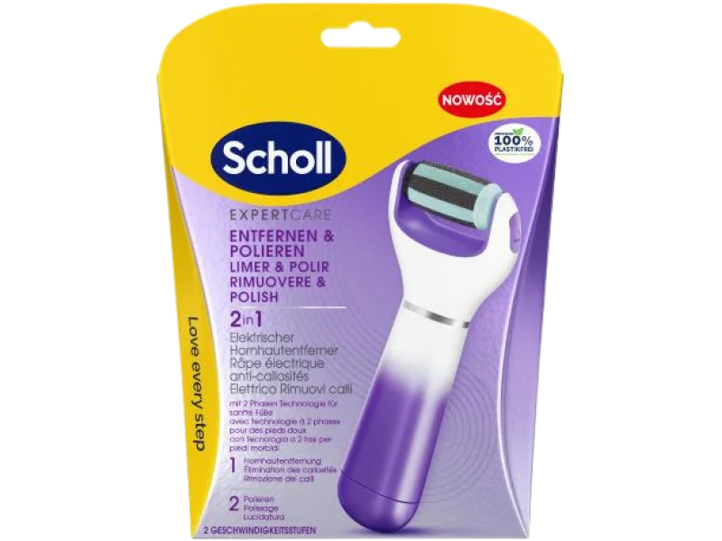 SCHOLL Pilnik elektryczny do stóp Expert Care 2w1, sprzęt medyczny