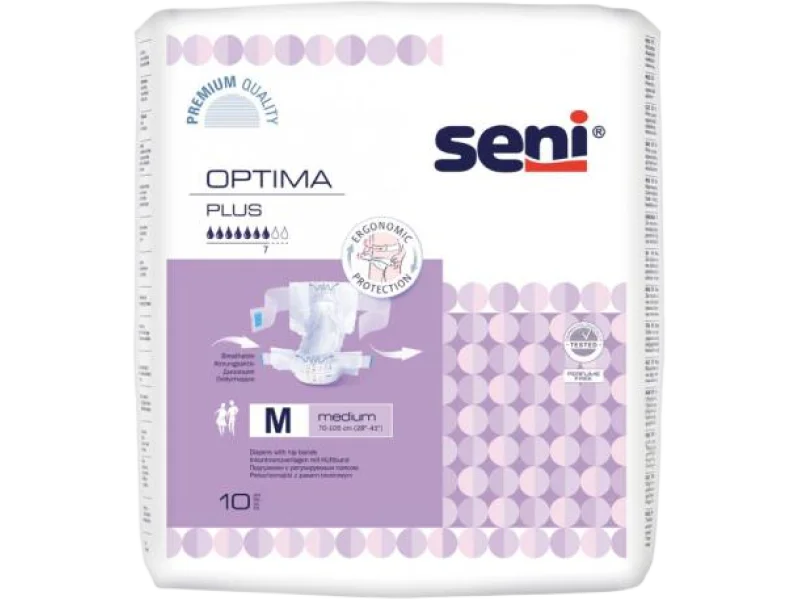 SENI OPTIMA PLUS Pieluchomajtki z pasem biodrowym