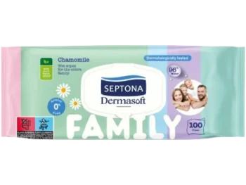 SEPTONA Dermasoft Family Nawilżane chusteczki z rumiankiem i aloesem