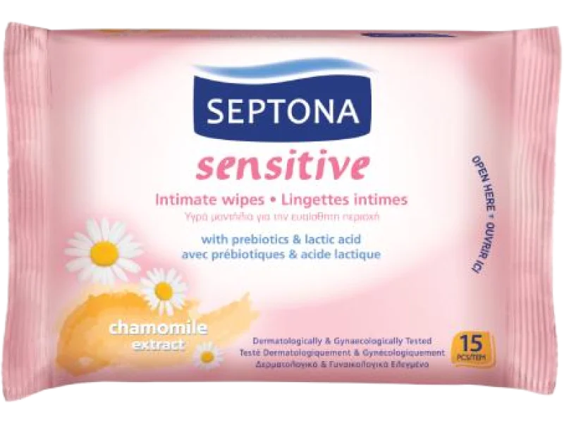 SEPTONA Sensitive Chusteczki nawilżane do higieny intymnej
