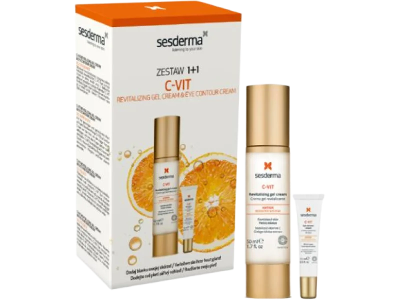 SESDERMA C-VIT Zestaw Krem-żel do twarzy + Krem pod oczy
