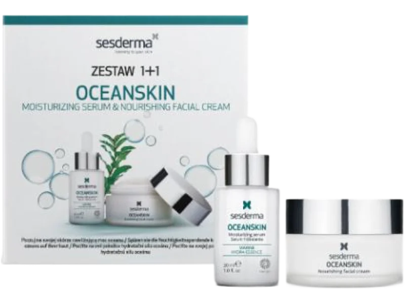 SESDERMA OCEANSKIN Zestaw Serum nawilżające + Odżywczy krem do twarzy, serum,krem