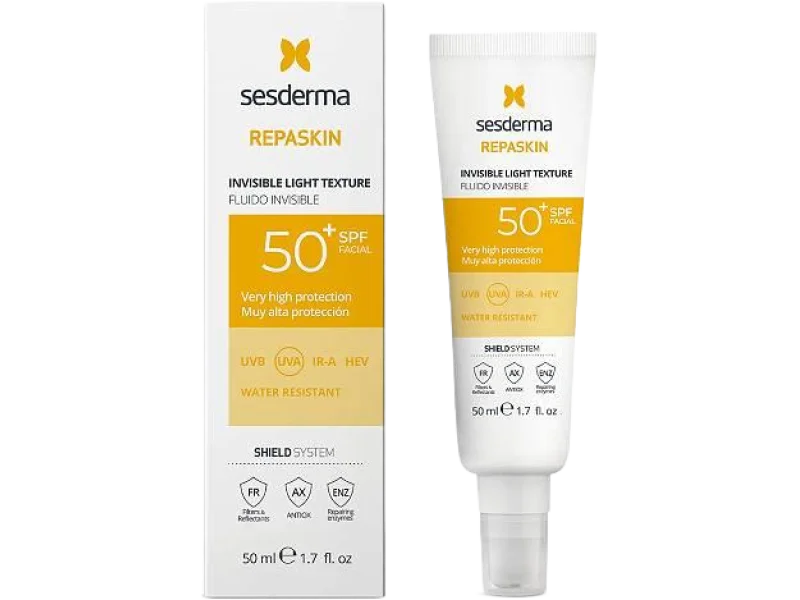 Sesderma Repaskin Invisible Filtr przeciwsłoneczny do twarzy SPF 50+, fluid