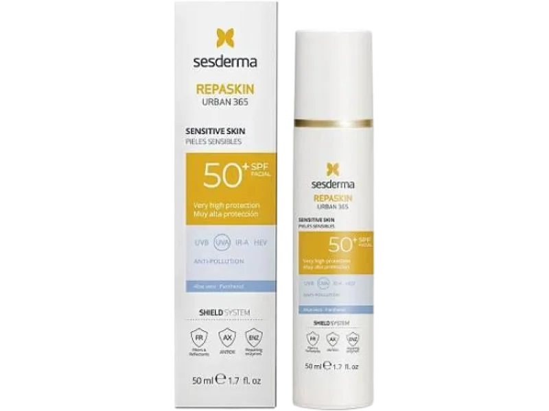 Sesderma Repaskin Urban 365 Filtr przeciwsłoneczny do skóry wrażliwej SPF 50+, krem