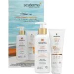 Sesderma Zestaw Dermokosmetyków C-Vit Radiance + Repaskin Light Fluid SPF 50, mleczko