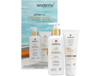Zdjęcie produktu Sesderma Zestaw Dermokosmetyków C-Vit Radiance + Repaskin Light Fluid SPF 50, mleczko