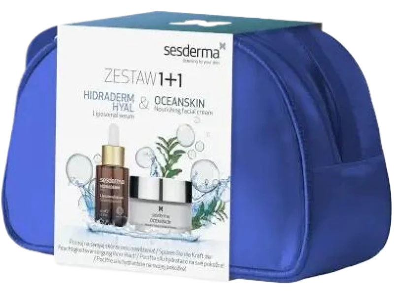 SESDERMA Zestaw Hidraderm Hyal Serum liposomowe + Oceanskin Krem odżywczy, serum,krem