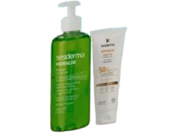 Zdjęcie produktu SESDERMA Zestaw REPASKIN Light Fluid Body krem do ciała SPF50 + Hidraloe żel aloesowy