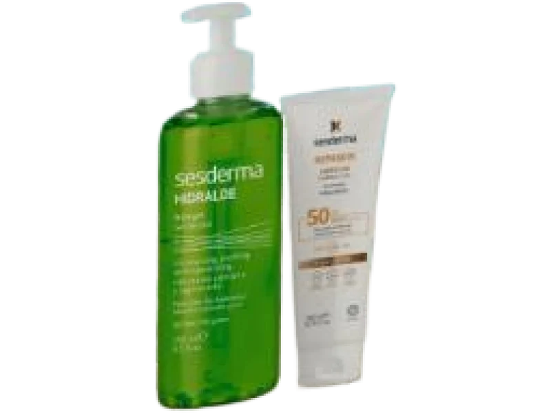 SESDERMA Zestaw REPASKIN Light Fluid Body krem do ciała SPF50 + Hidraloe żel aloesowy
