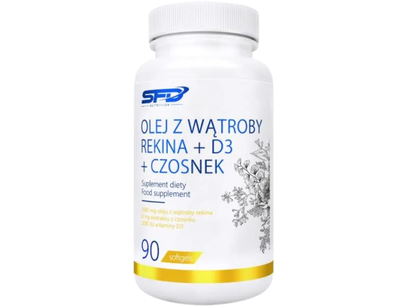 SFD Olej z wątroby rekina + D3 + Czosnek, kapsułki