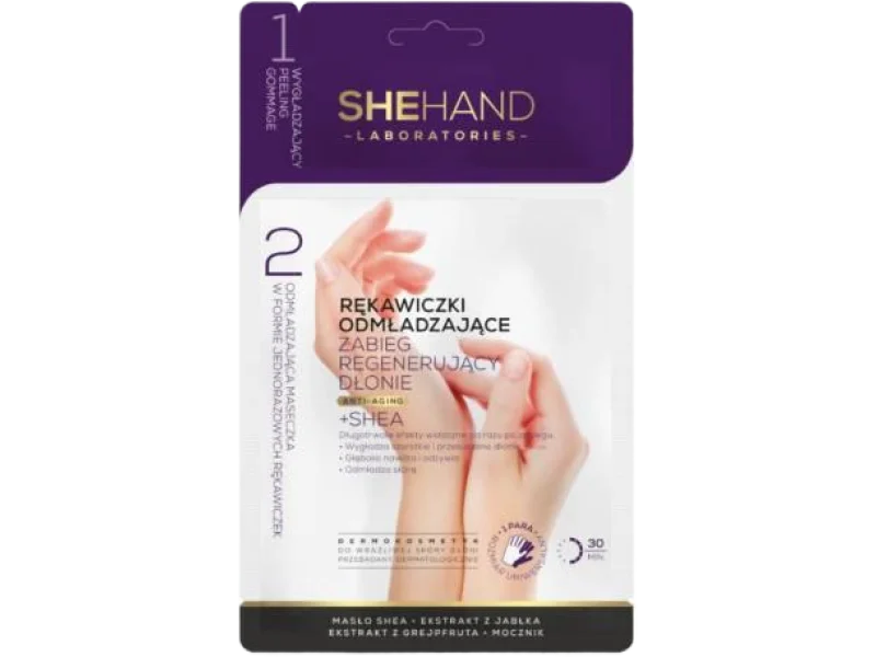 Shehand Laboratories Rękawiczki odmładzające Zabieg regenerujący dłonie