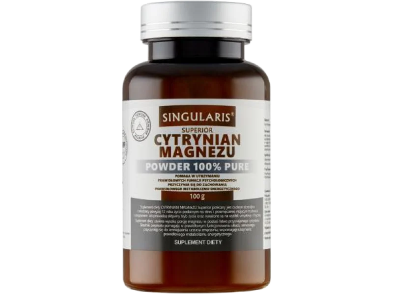 SINGULARIS Cytrynian magnezu Powder 100%, proszek, 190 mg